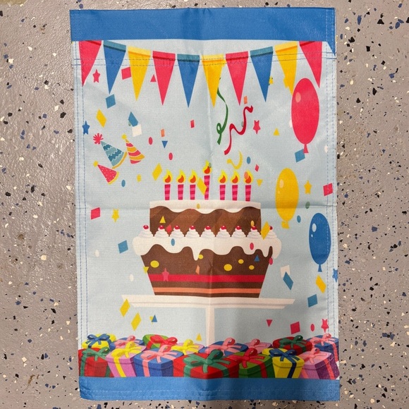 Happy Birthday Garden Flag - Picture 3 of 4